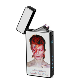 Lighter : David Bowie - Aladdin Sane (front, open lid)