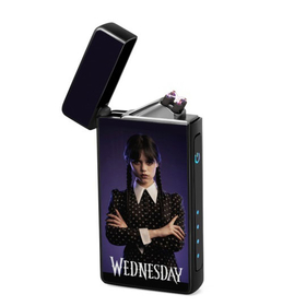 Lighter : Wednesday Addams (front, open lid)