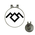 Golf Hat Clip with Ball Marker : Twin Peaks - Owl Cave (white-black)