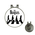 Golf Hat Clip with Ball Marker : The Beatles - Abbey Road (white-black)