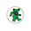 Golf Ball Marker : Grateful Dead - Dancing Bear (Green-White)