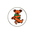 Golf Ball Marker : Grateful Dead - Dancing Bear (Orange-White)