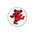 Golf Ball Marker : Grateful Dead - Dancing Bear (Red-White)