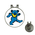Golf Hat Clip with Ball Marker : Grateful Dead - Dancing Bear (Blue-White)
