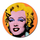Mousepad (Round) : Marilyn Monroe by Andy Warhol (Orange)