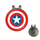 Golf Hat Clip with Ball Marker : Captain America Shield