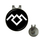 Golf Hat Clip with Ball Marker : Twin Peaks - Owl Cave (black-white)